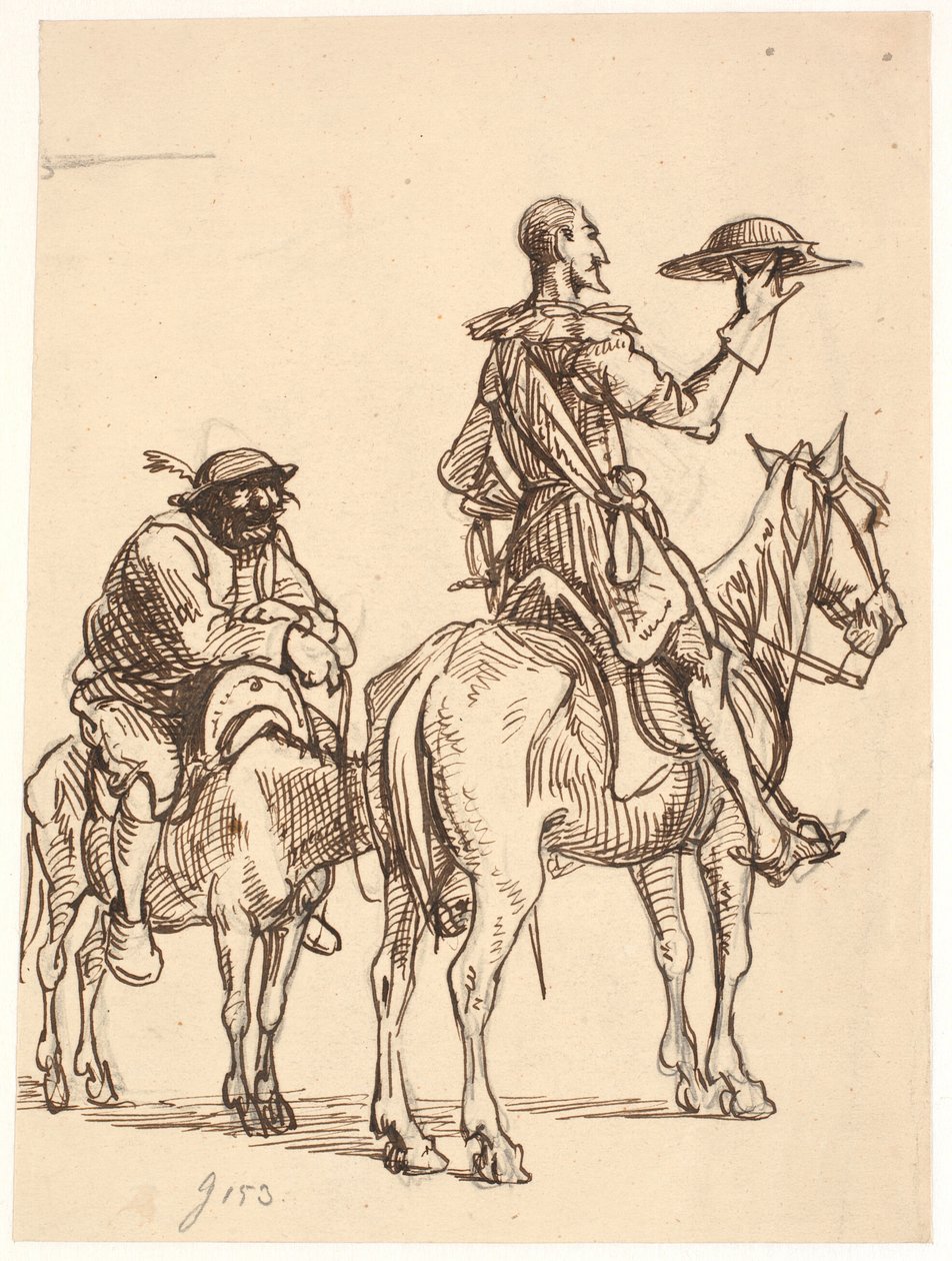 Don Quixote Contemplates His Helmet by Wilhelm Marstrand