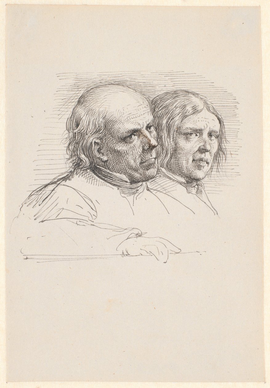 Portrait Study of Two Swedish Farmers by Wilhelm Marstrand