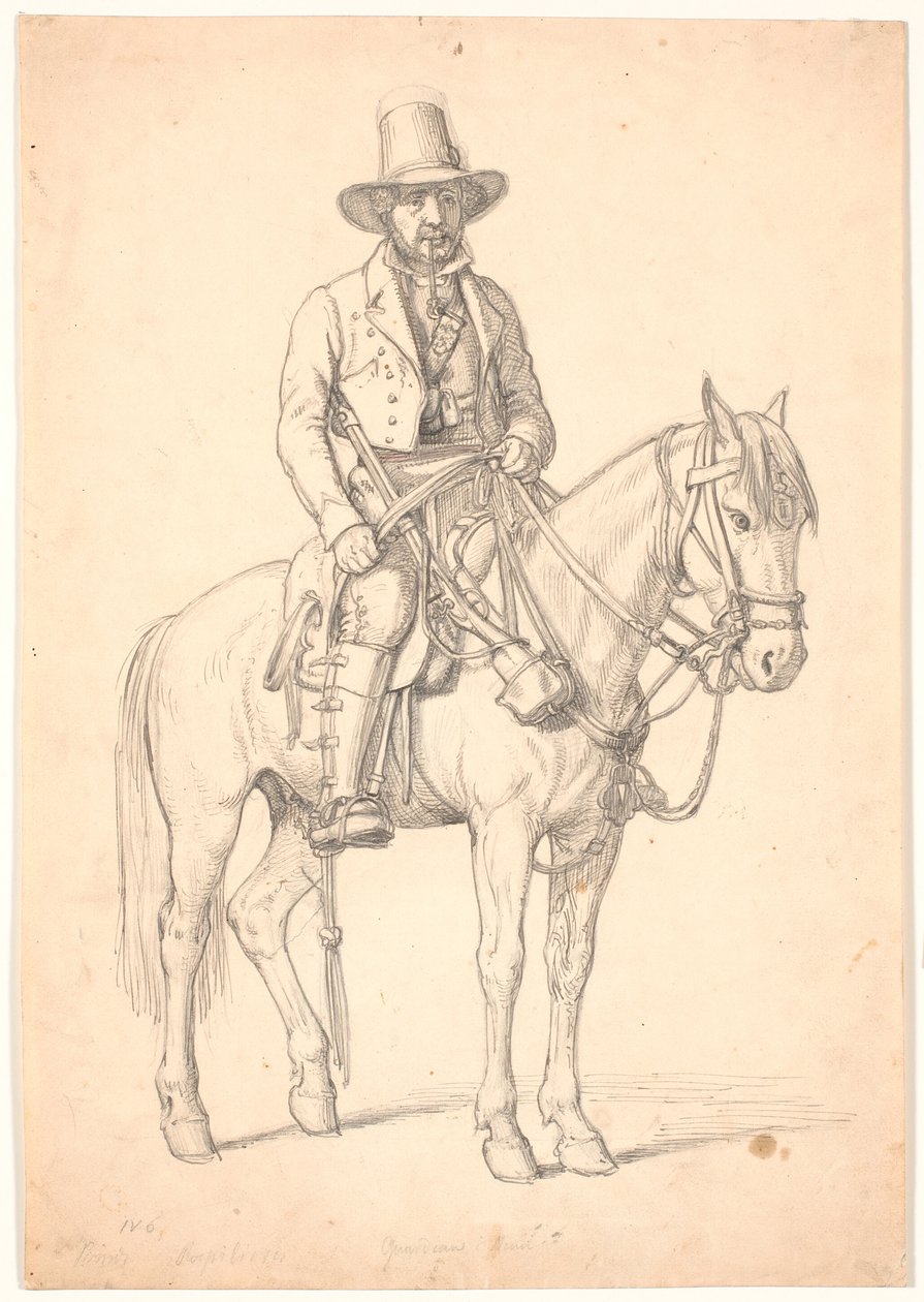 Prince Rospiliosi on Horseback, Guardian in Nemi by Wilhelm Marstrand