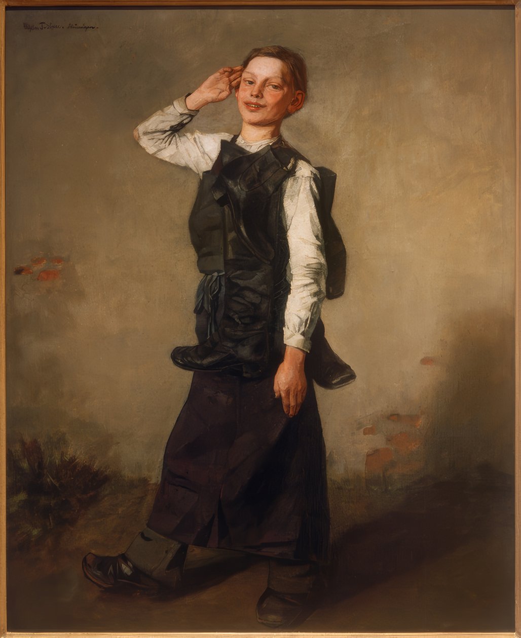 Shoemaker Boy by Wilhelm Trübner