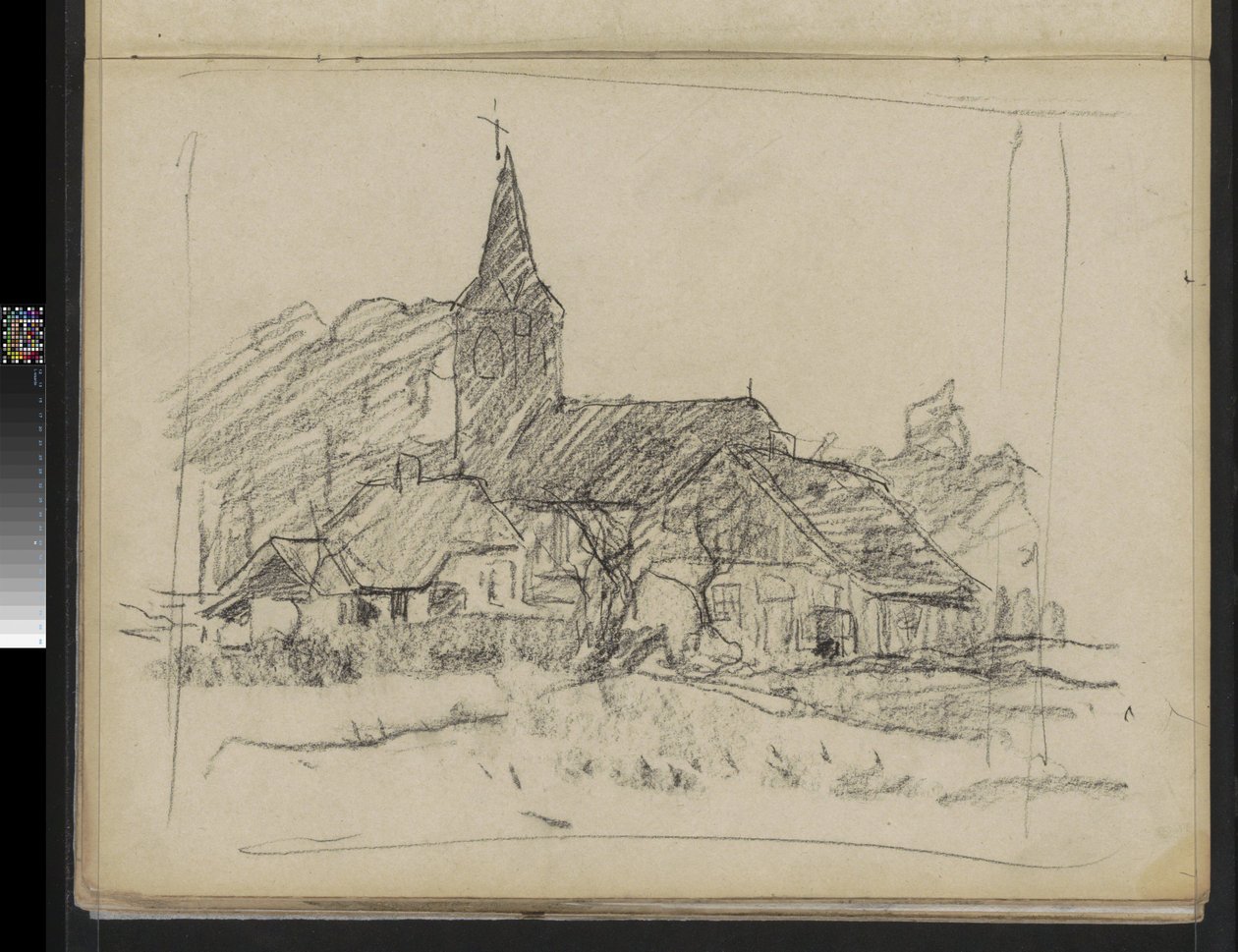 View of Diepenheim with the Johanneskerk by Willem Arnoldus Witsen