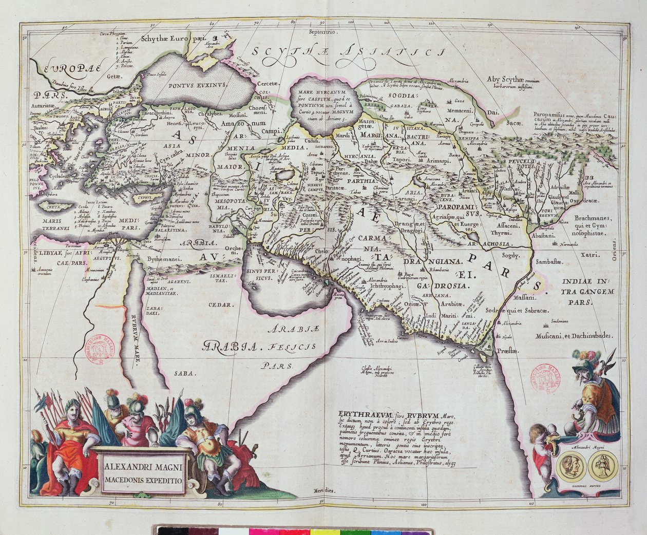 Map of the Travels of Alexander the Great (356-323 BC) from 