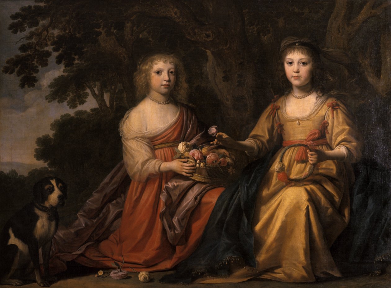 Maria Magdalena and Charlotta Elisabetha, Princesses of Nassau by Willem van Honthorst