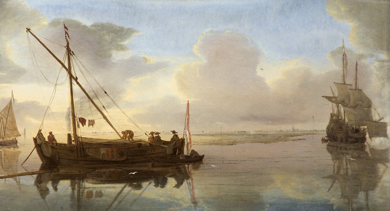 River Scene with Boats, 1668 by Willem van de Velde the Younger