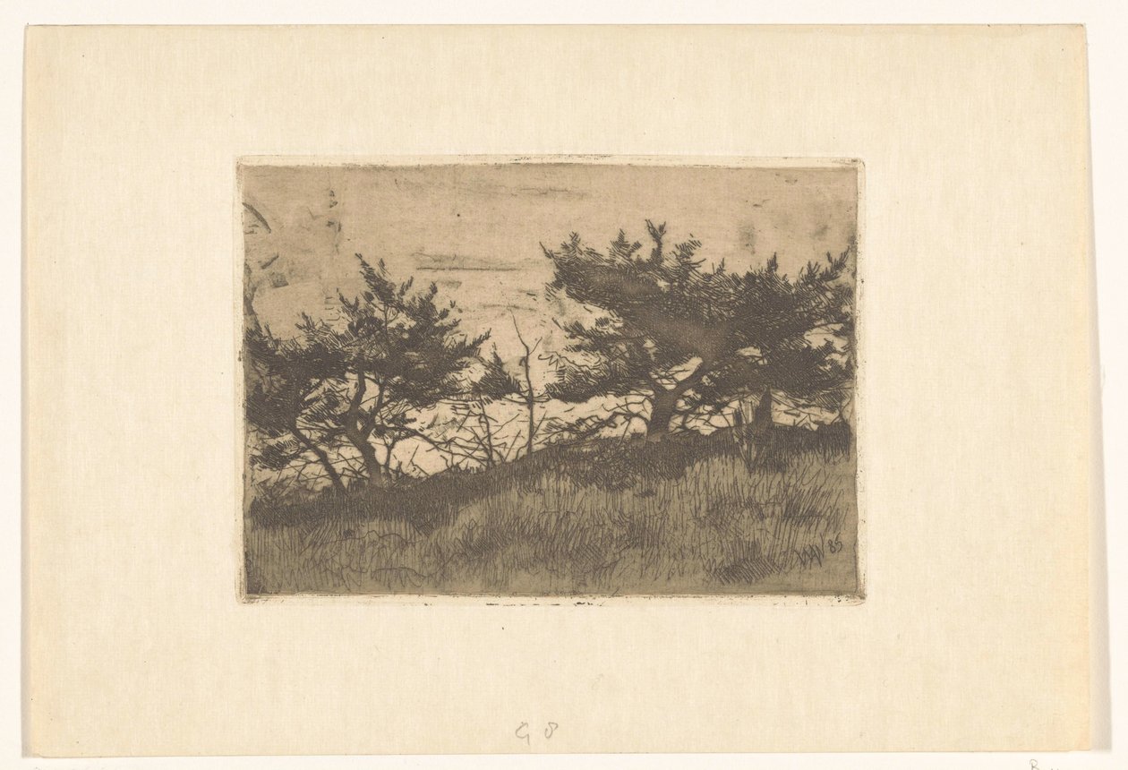 Trees on a Hill by Willem Arnoldus Witsen
