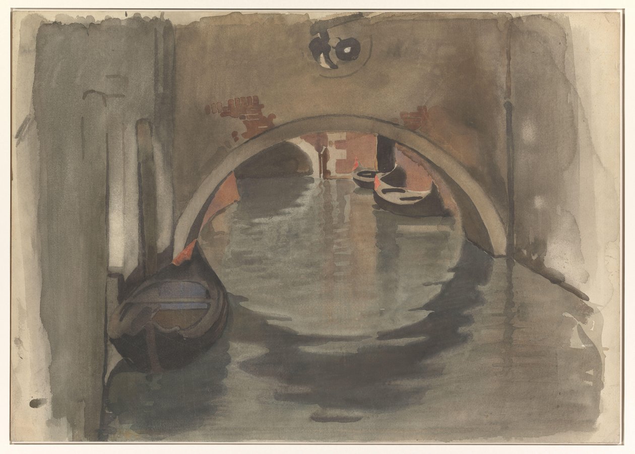 View Under an Arch Bridge in Venice by Willem Arnoldus Witsen