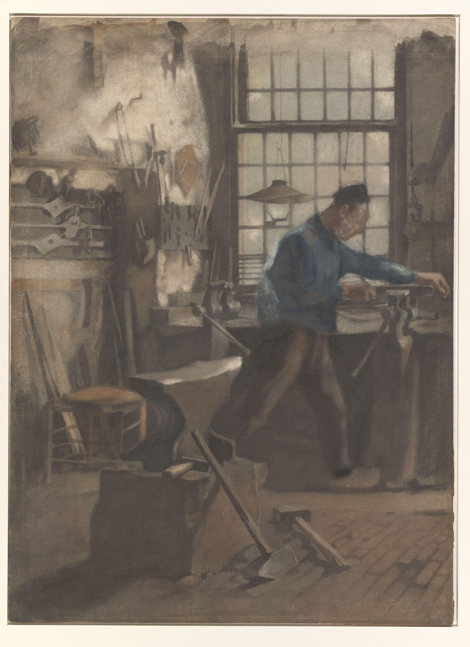 Blacksmith in His Forge by Willem Arnoldus Witsen