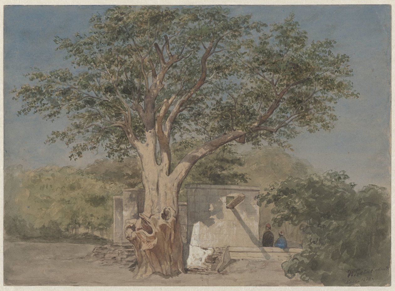 Hut Under Tree in Cairo by Willem de Famars Testas