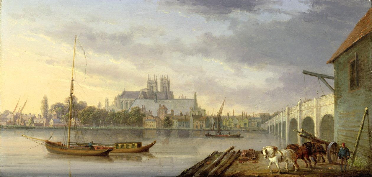 A View of Westminster Bridge and the Abbey from the South Side, 1818 by William Anderson