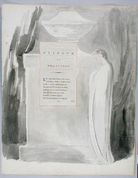 Epitaph on Mrs. Clarke, design 103 from The Poems of Thomas Gray by William Blake