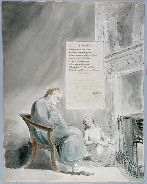 Epitaph on Mrs. Clarke, design 104 from The Poems of Thomas Gray by William Blake