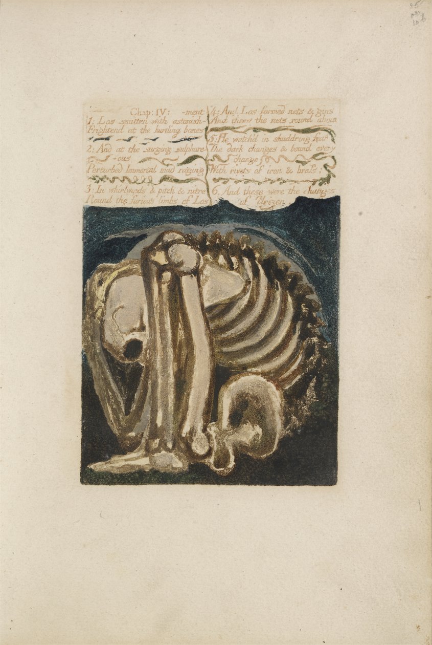 Los smitten with astonishment..., plate 12 from The First Book of Urizen, 1794 by William Blake