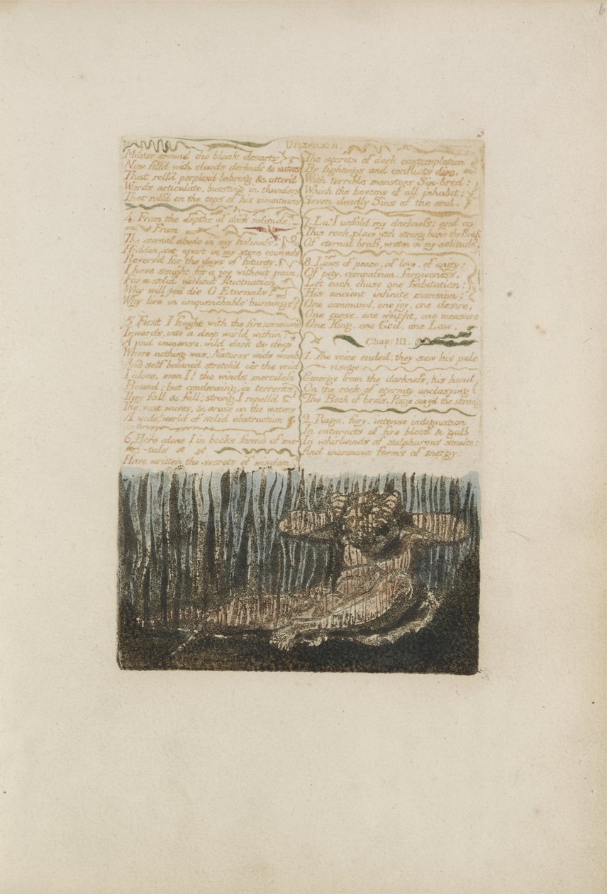 Muster around the bleak desarts..., plate 6 from The First Book of Urizen, 1794 by William Blake