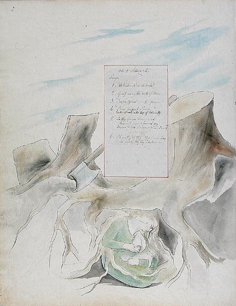Ode to Adversity, design 36 from The Poems of Thomas Gray by William Blake