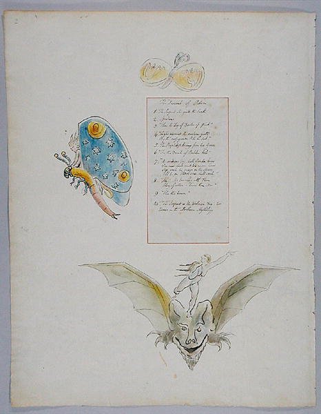The Descent of Odin design 78 from The Poems of Thomas Gray by William Blake