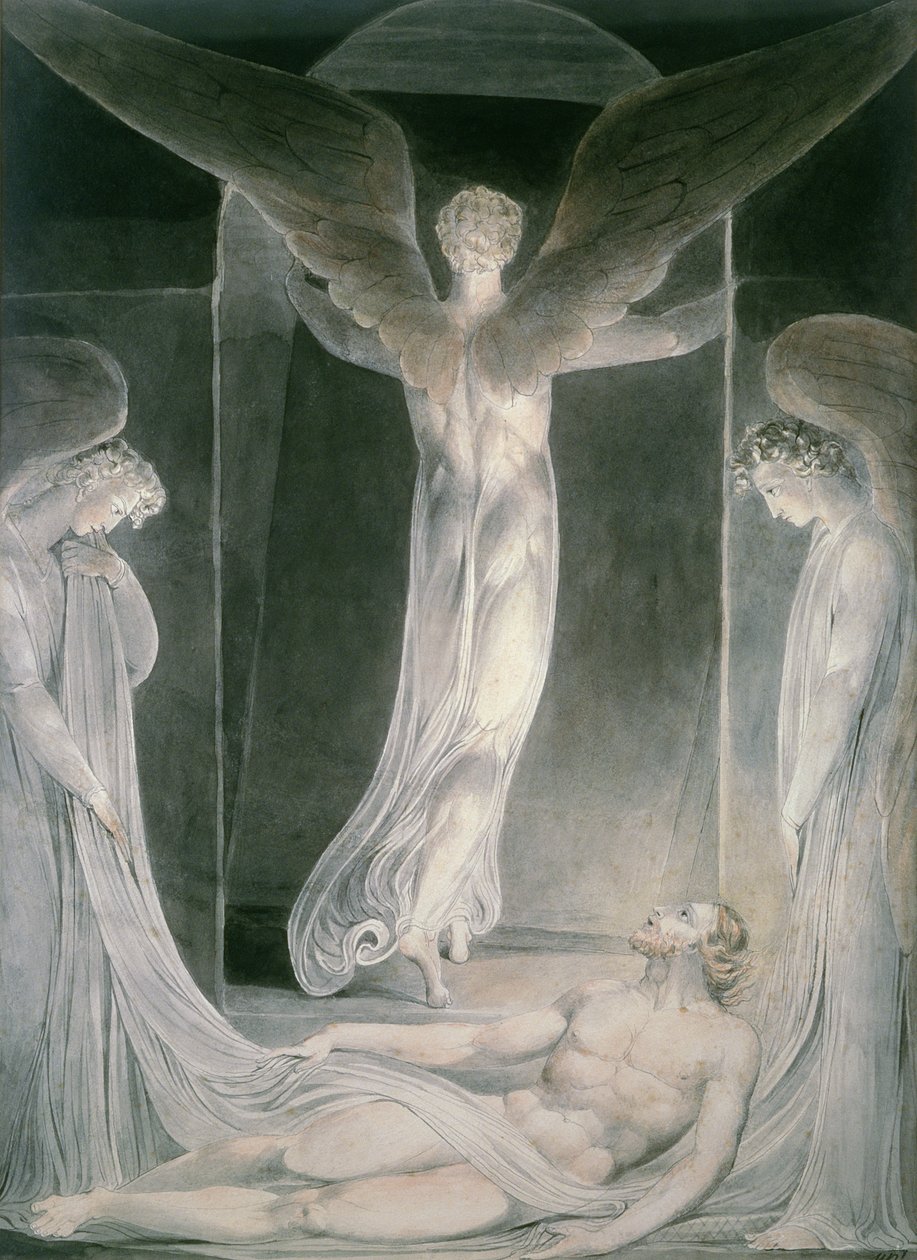 The Resurrection: The Angels rolling away the Stone from the Sepulchre by William Blake