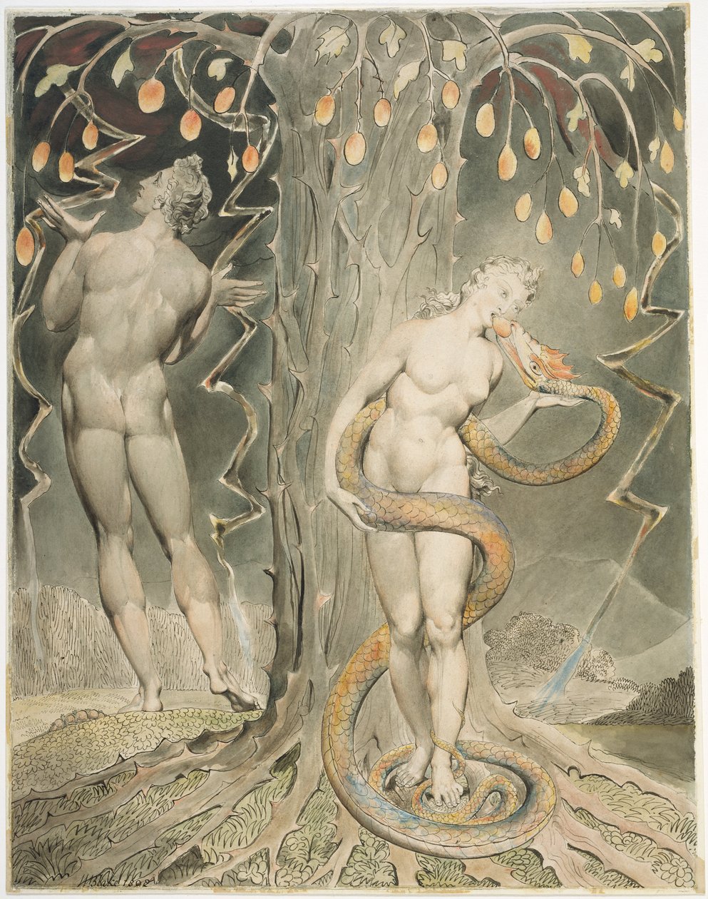 The Temptation and Fall of Eve Illustration to Milton