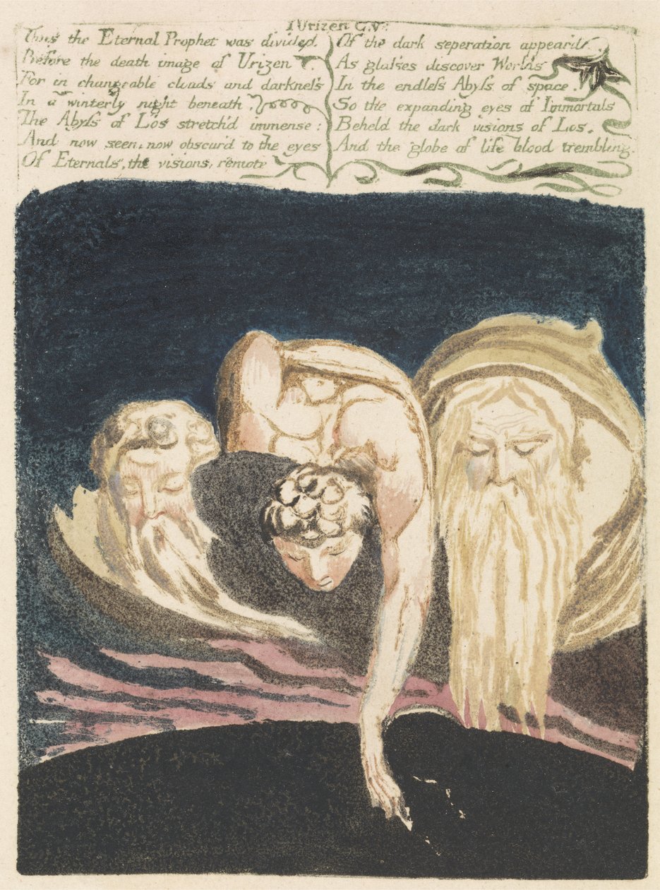 Thus the Eternal Prophet was Divided..., plate 13 from The First Book of Urizen, 1794 by William Blake
