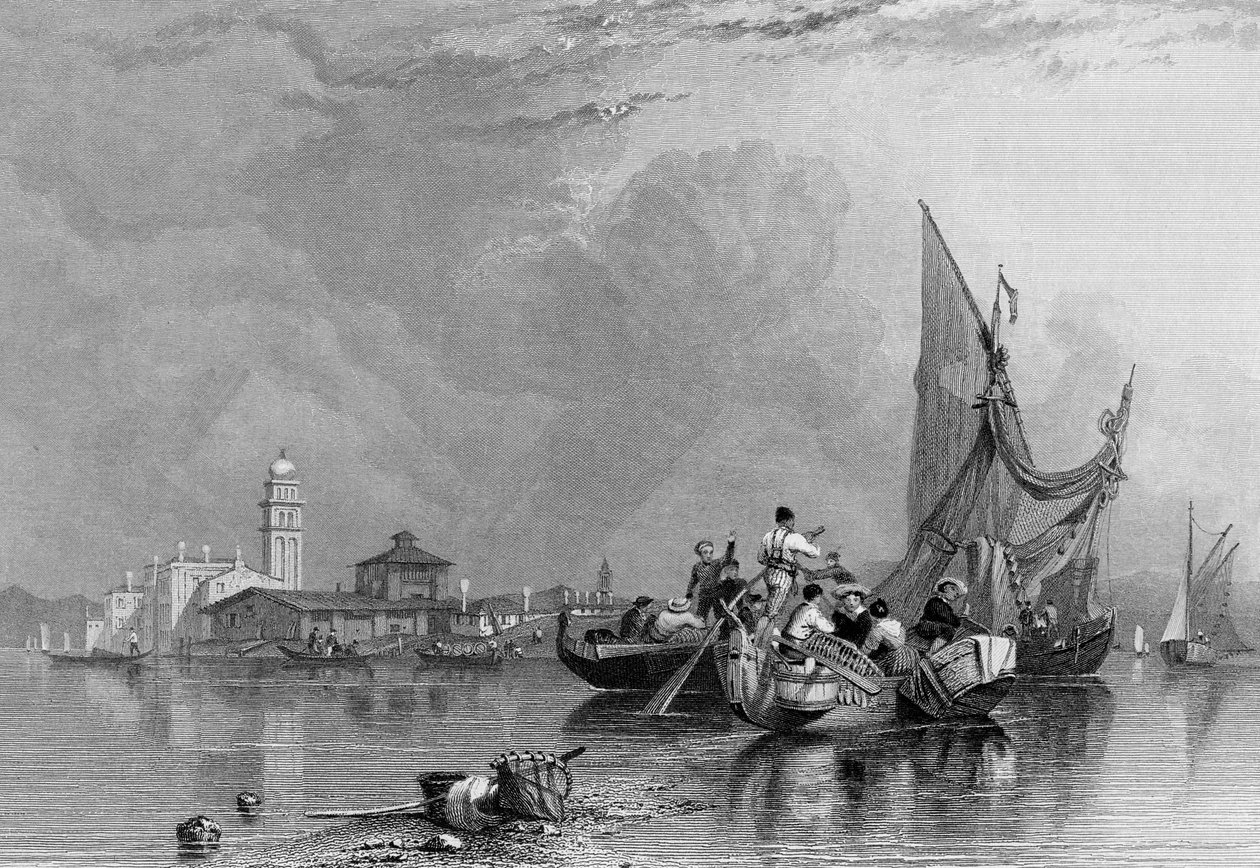 Murano, Engraved by Robert Wallis, 1836 by Clarkson Frederick Stanfield