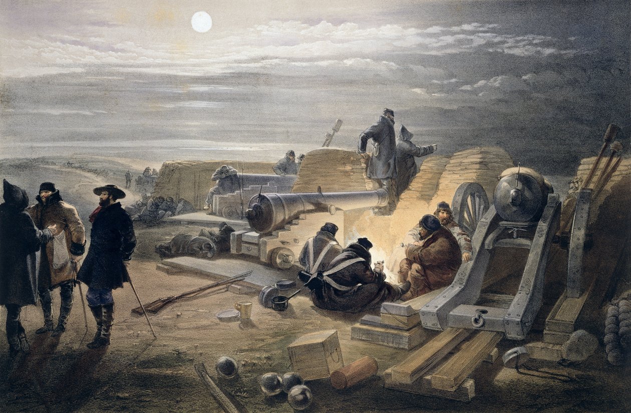 A Quiet Night in the Batteries, plate from 