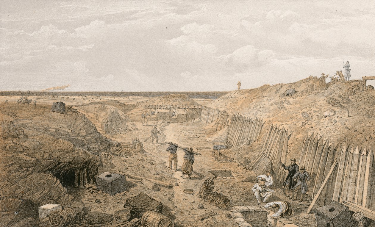 Ditch of the Bastion du Mat by William Crimea Simpson