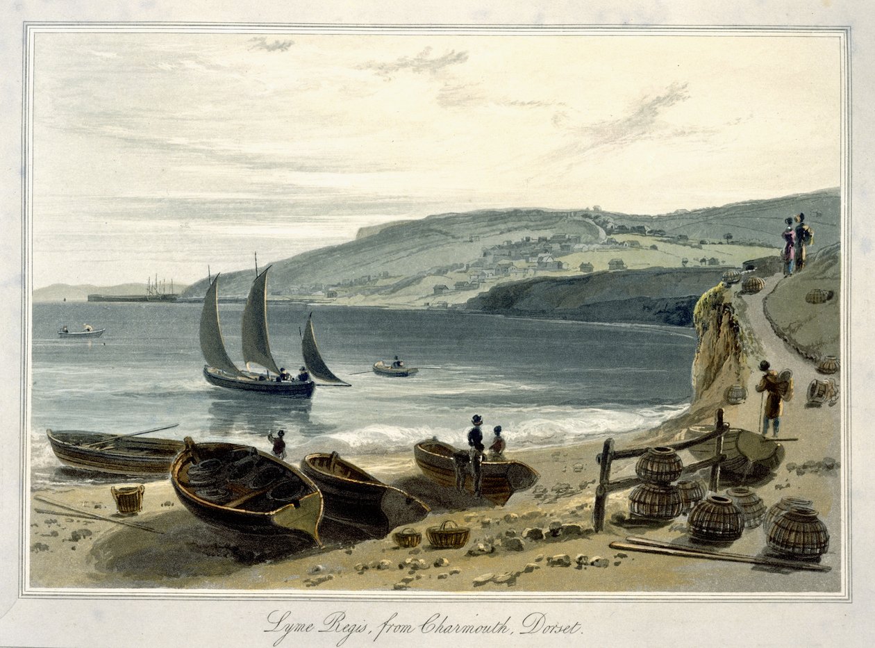 Lyme Regis, from Charmouth, Dorset, from 