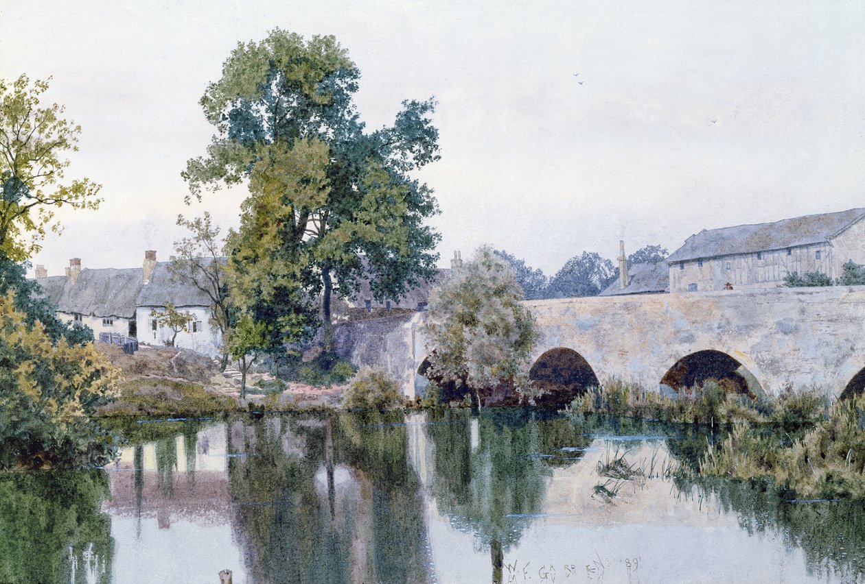 Stone Bridge into Village, 1889 by William Garden Fraser