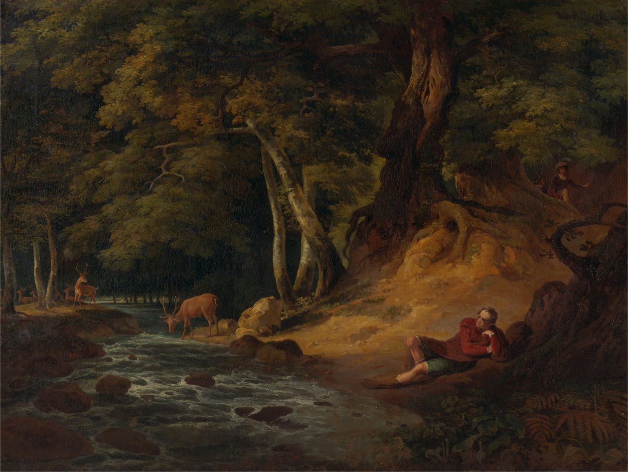 Jacques and the Wounded Stag: As You Like It, Act II, Scene I by William Hodges