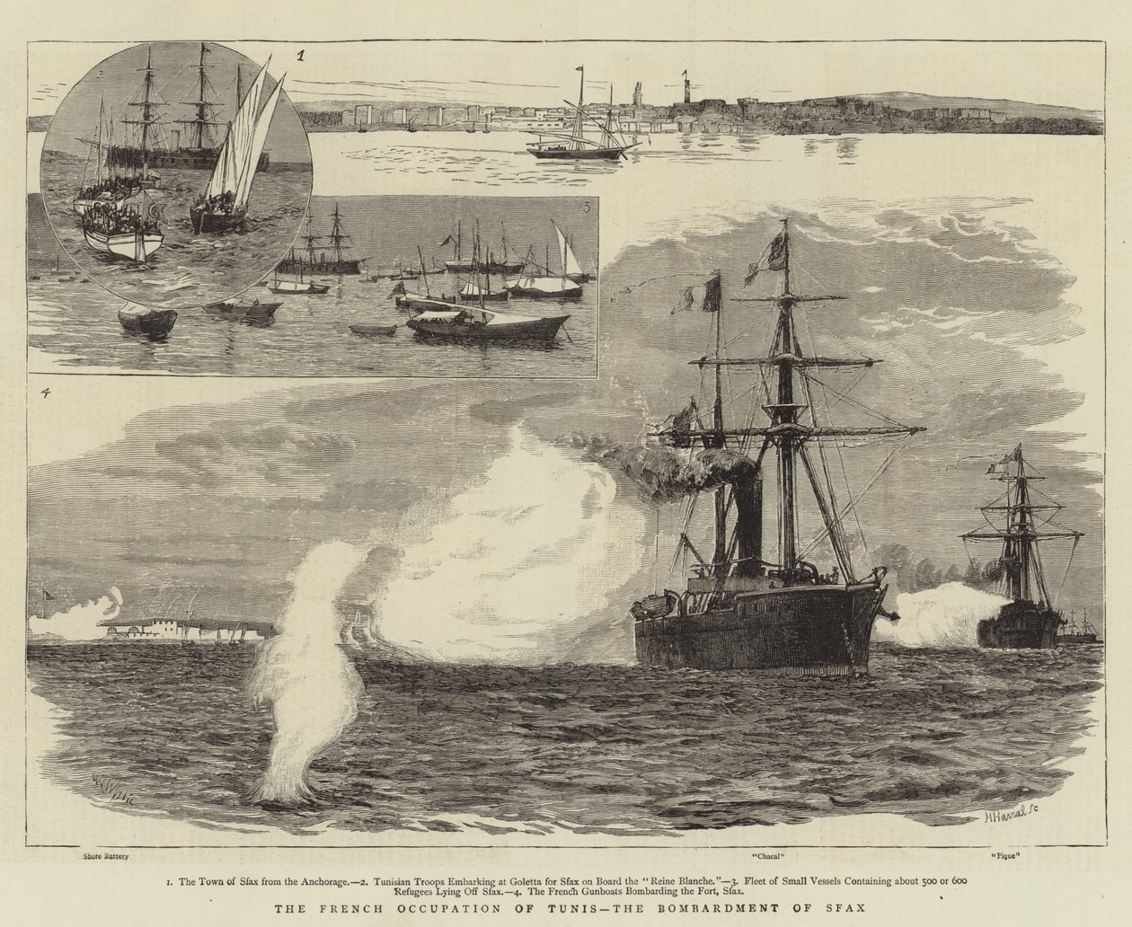 The French Occupation of Tunis, the Bombardment of Sfax by William Lionel Wyllie