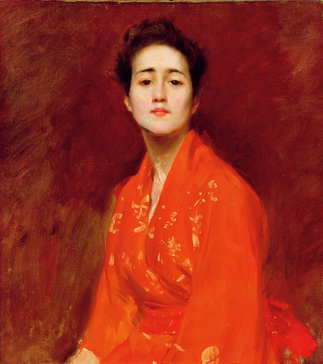 Study of Girl in Japanese Dress by William Merritt Chase