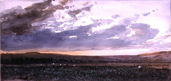 Landscape with Rustics Working: Evening Effect by William Roxby Beverly