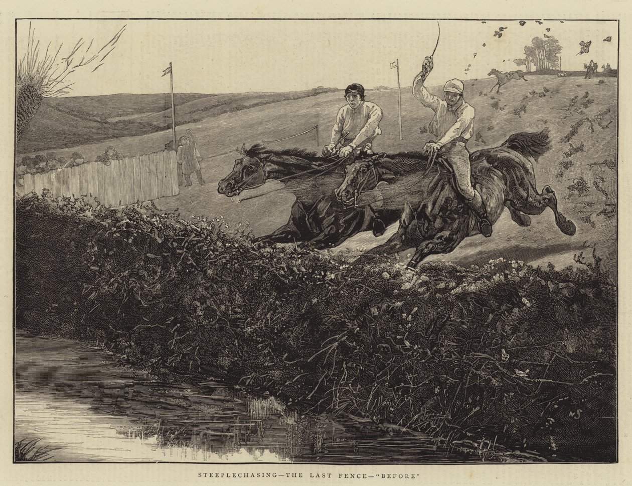 Steeplechasing, the Last Fence, Before by William Small