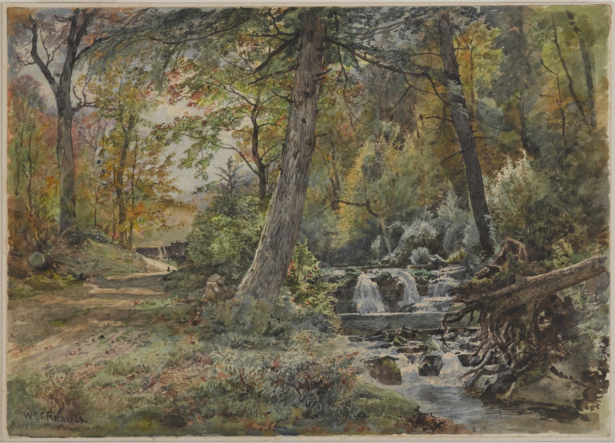 Landscape with Stream and Road, Chester County, c.1886 by William Trost Richards