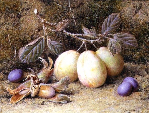 Still Life with Plums and Nuts by William B. Hough