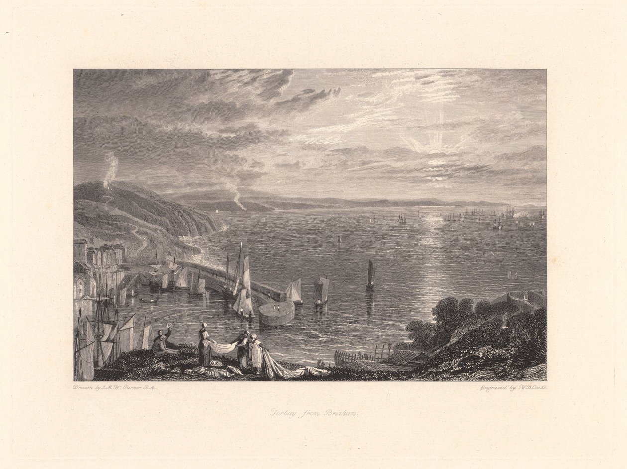 Torbay from Brixham by William Bernard Cooke