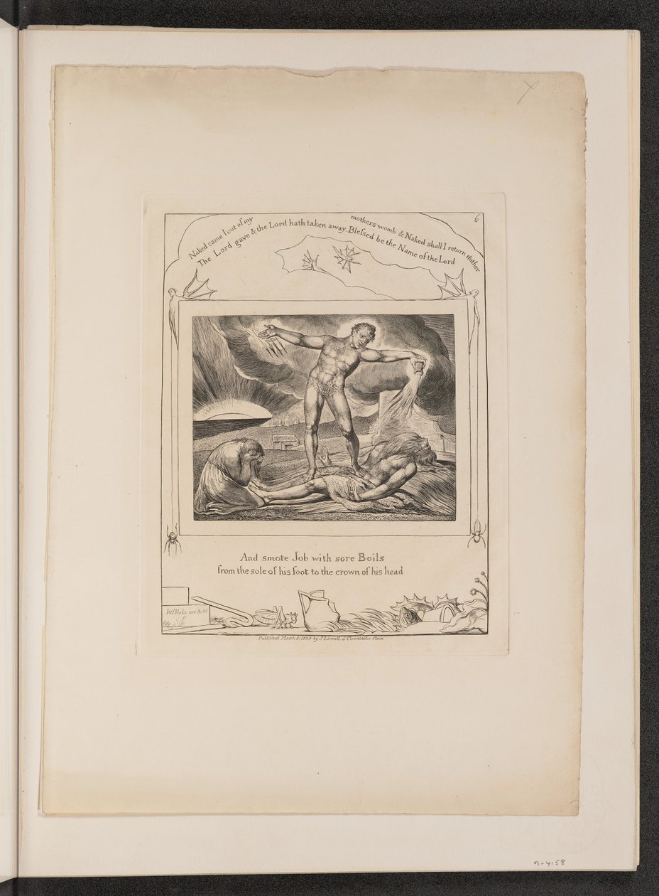 Satan Smiting Job with Boils by William Blake