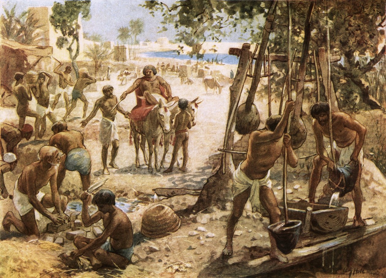 Israelites making bricks in Egypt by William Brassey Hole