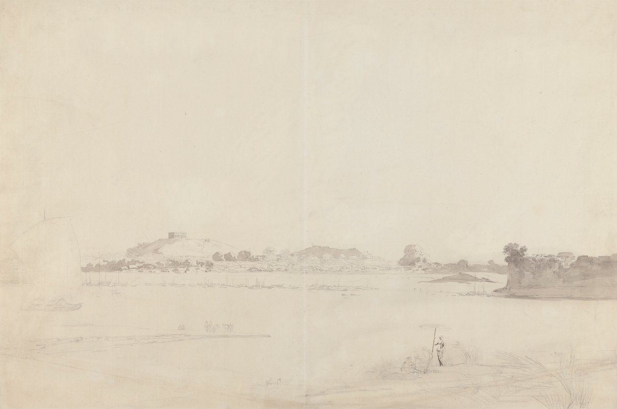 View of Monghyr, Bihar by William Daniell