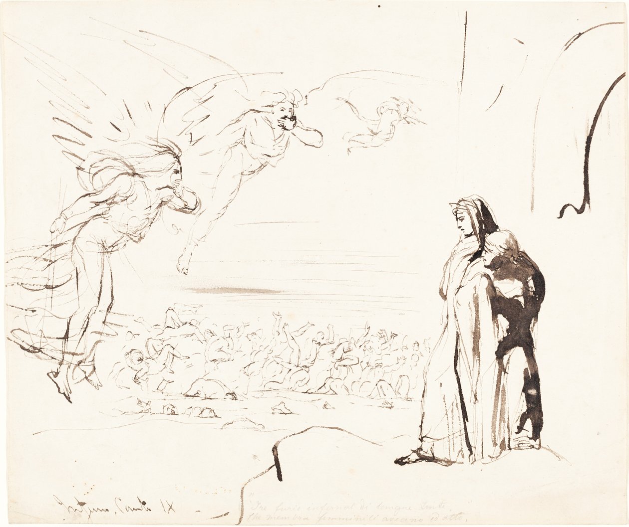 Scene from the Inferno (canto IX) by William Etty