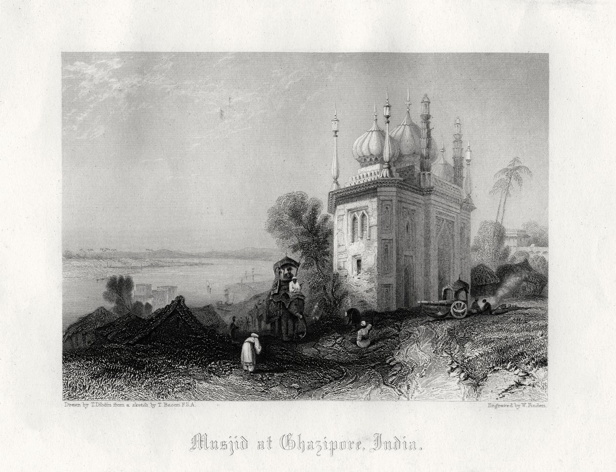 Musjid at Chazipore, India by William Finden