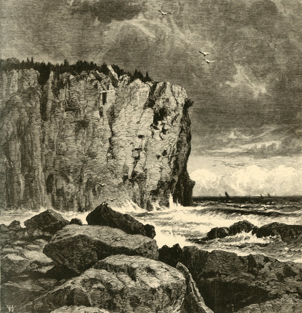 Cliff near Beaver Bay by William Hart