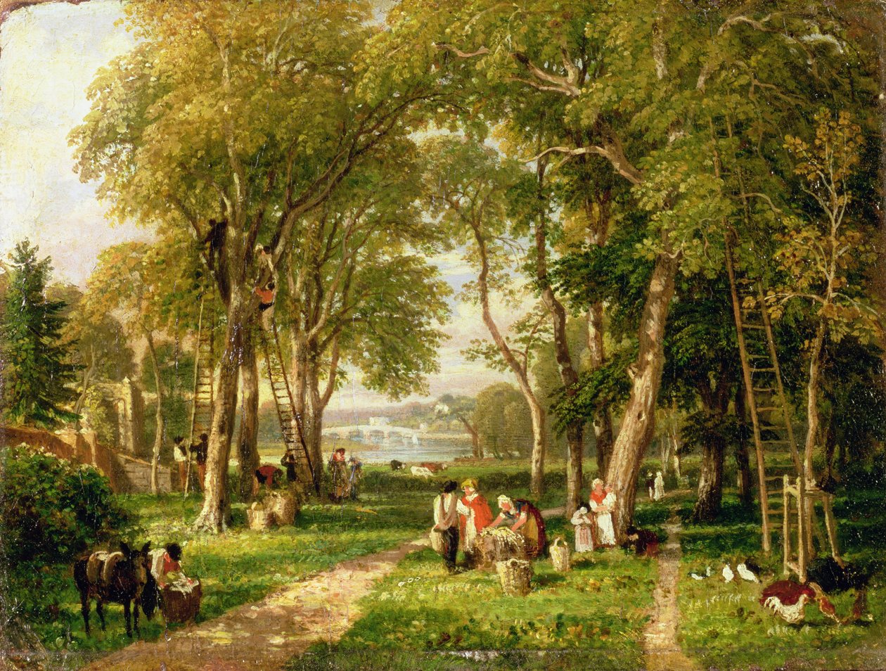 Walnut Gathering in Petersham, Near Richmond Bridge by William Havell