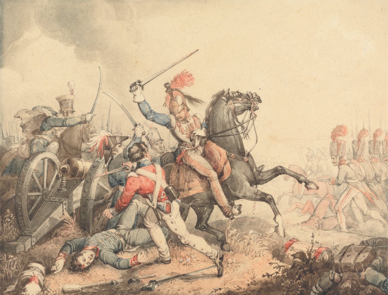 An Episode at the Battle of Waterloo by William Heath