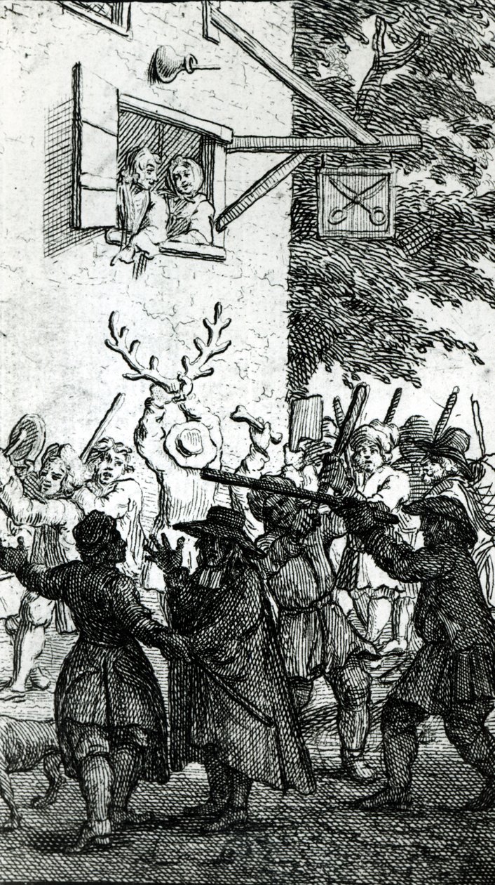 Hullabaloo against a Tailor by William Hogarth