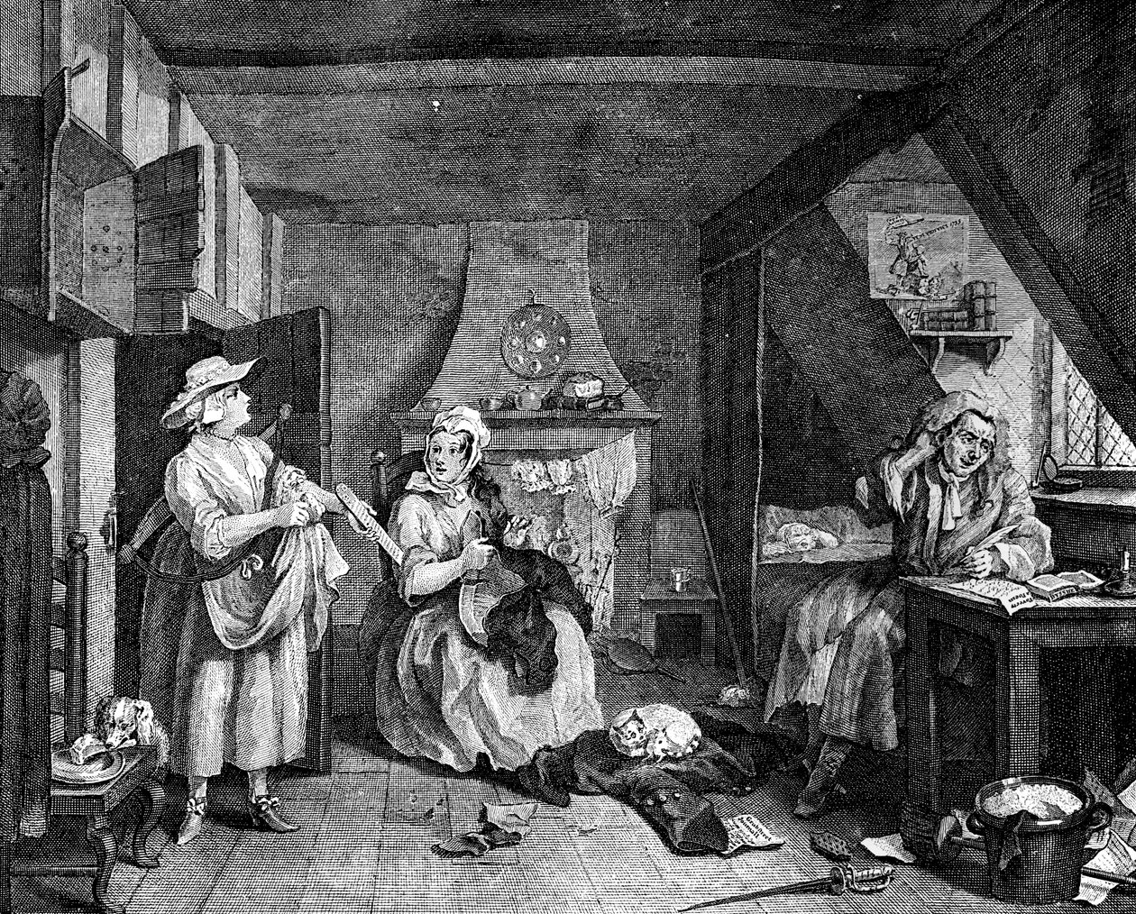 The Distrest Poet by William Hogarth