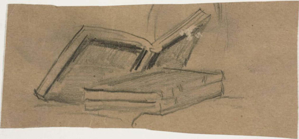 Sketch of Two Books by William Michael Harnett
