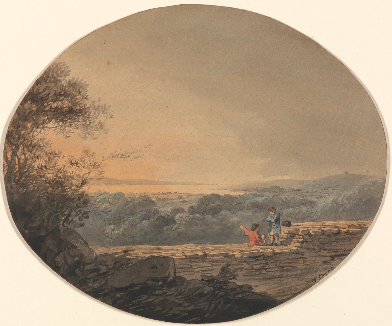 Distant View of Exmouth from Exeter by William Payne