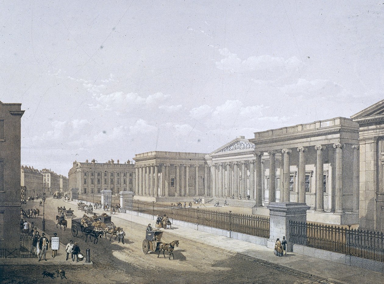 British Museum, Holborn, London, 1852 by William Simpson