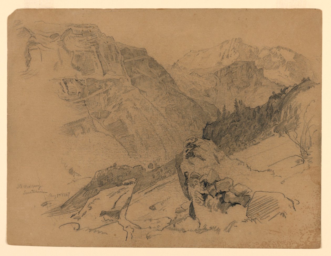 Landscape, Steckelberg, Switzerland by William Trost Richards