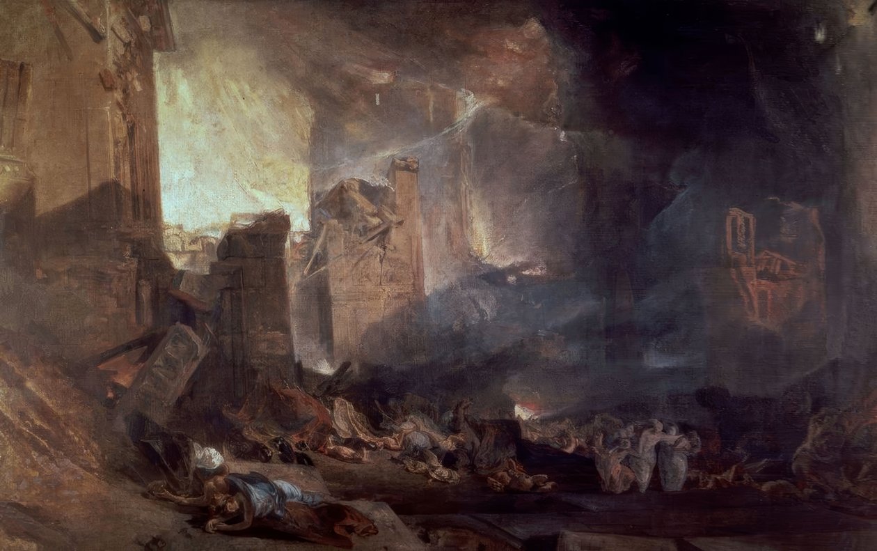 Destruction of Sodom – 19th Century – English Romanticism by Joseph Mallord William Turner